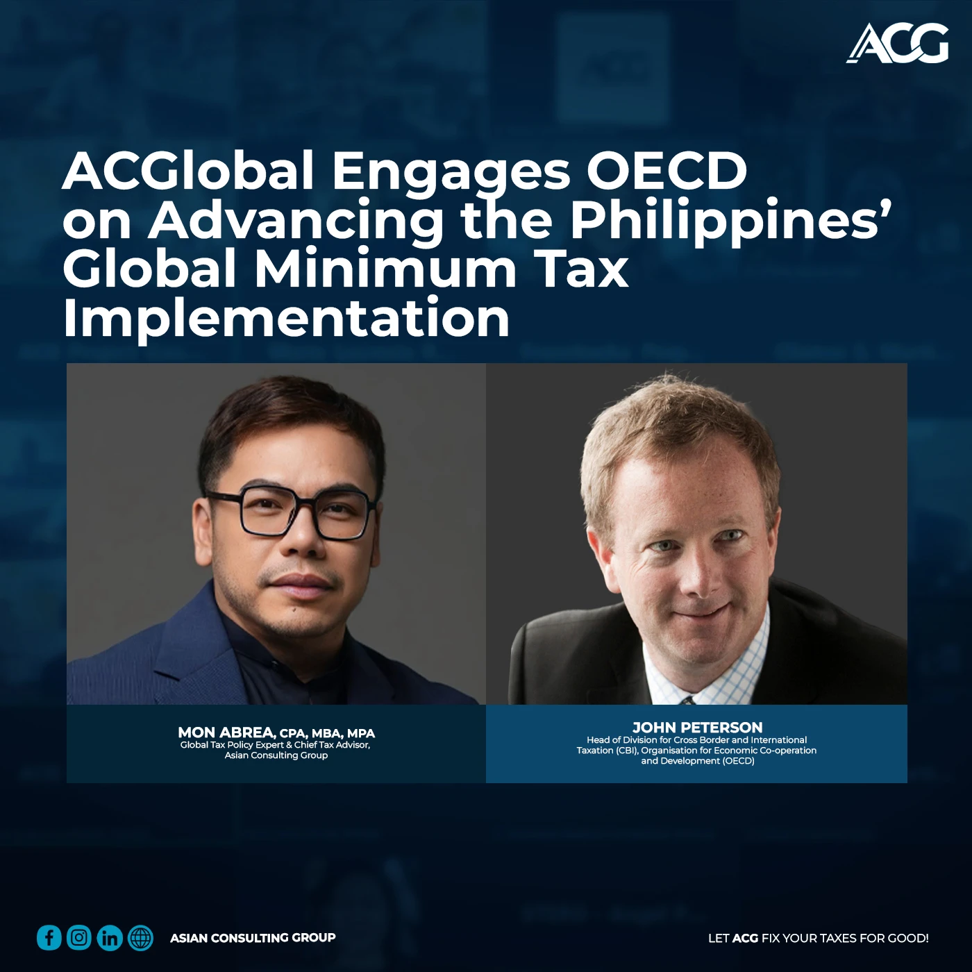 ACGlobal Engages OECD on Advancing the Philippines' Global Minimum Tax Implementation